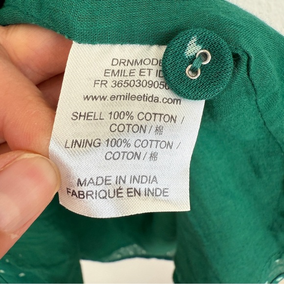 Emile et Ida Women’s Cotton Double Gauze Hearts Midi Dress - Picture 10 of 11